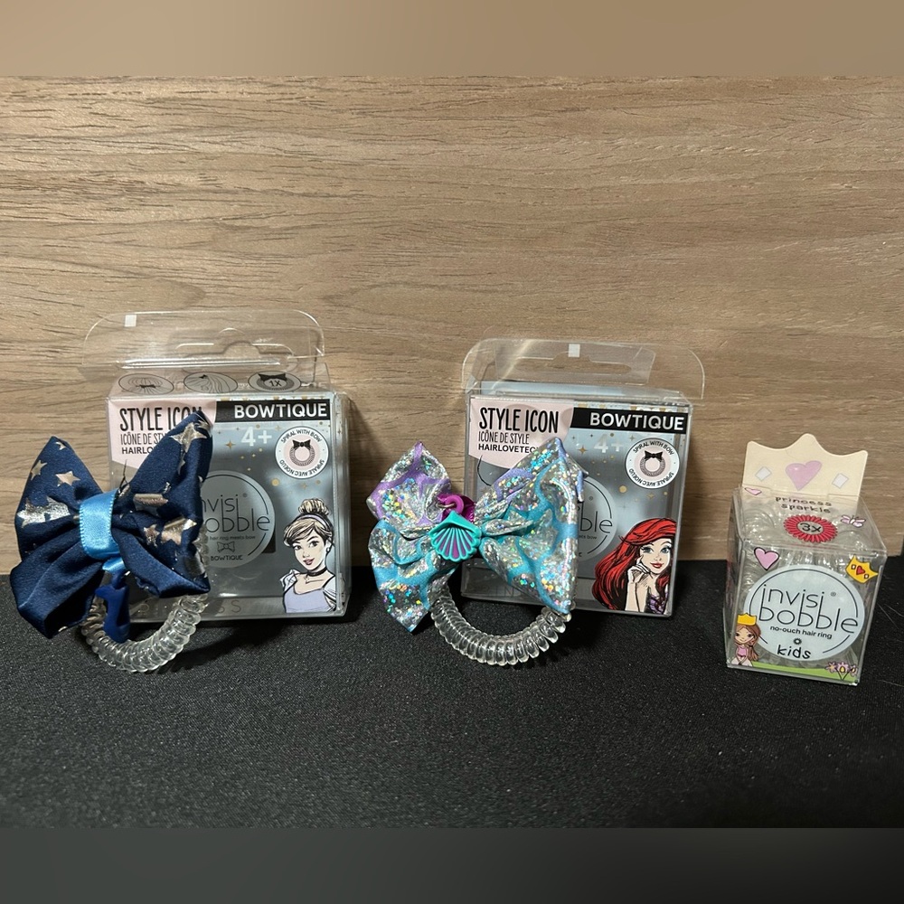 3pcs Invisi Bobble Cinderella Ariel Little Mermaid Plus Clear Disney